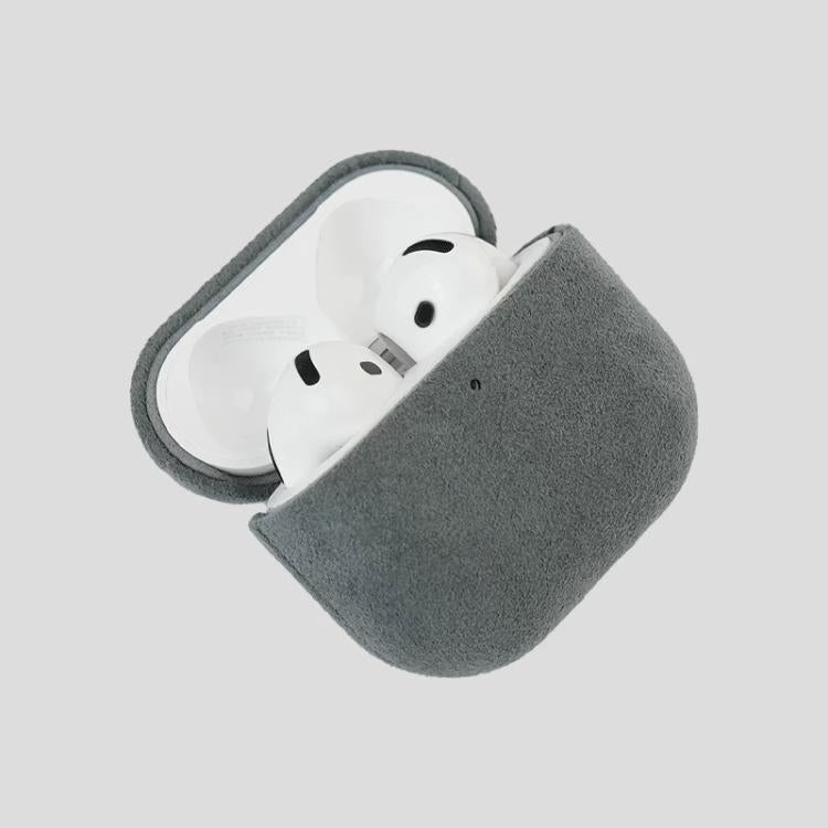 Nubuck Genuine Leather Earbuds Protective Case, For AirPods 4, For AirPods Pro 2, For AirPods 3
