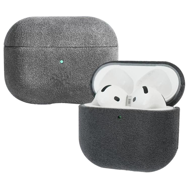 Nubuck Genuine Leather Earbuds Protective Case, For AirPods 4, For AirPods Pro 2, For AirPods 3
