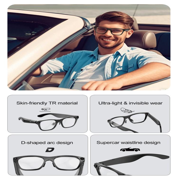S336 Smart Glasses, Support AI Object Recognition / AI Conversations / Voice Call