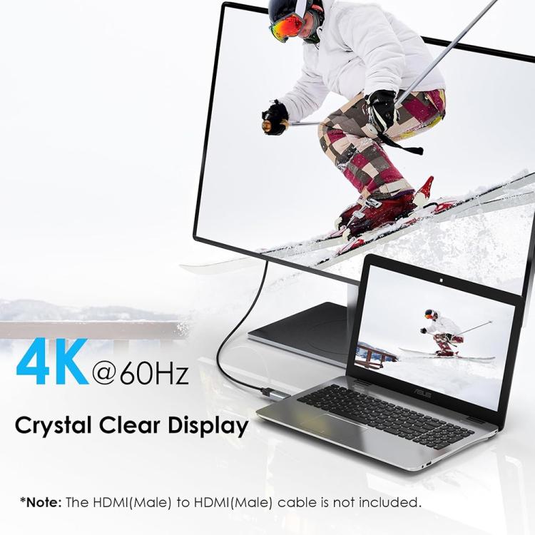 WAVLINK CAH5 For PC TV Projector DisplayPort to HDMI Adapter 4K 60Hz Video Converter