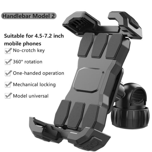 Support de Téléphone pour Guidon de Moto et Vélo QX-25A, Rotation à 360°, Antichoc, pour Navigation, QX-25A