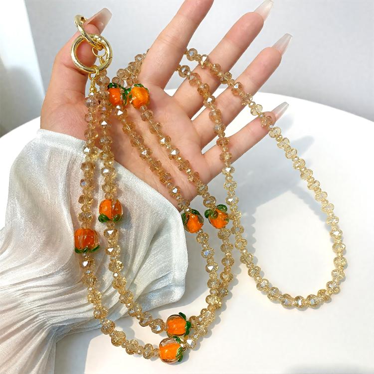 Persimmon Ruyi Crystal Mobile Phone Chain