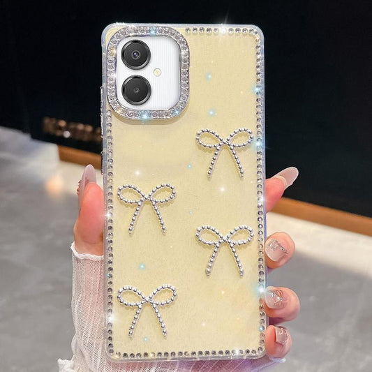 Diamond Glitter Bow-knot Four-Corner Shockproof Phone Case