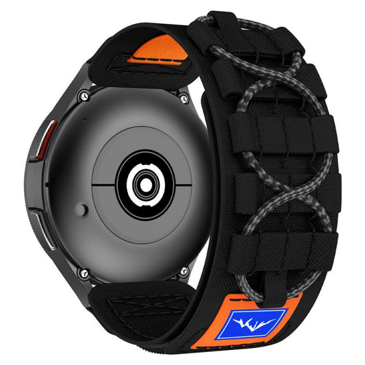 Universal Braided Cord Nylon Hook and Loop Fastener Watch Band, 20mm, 22mm