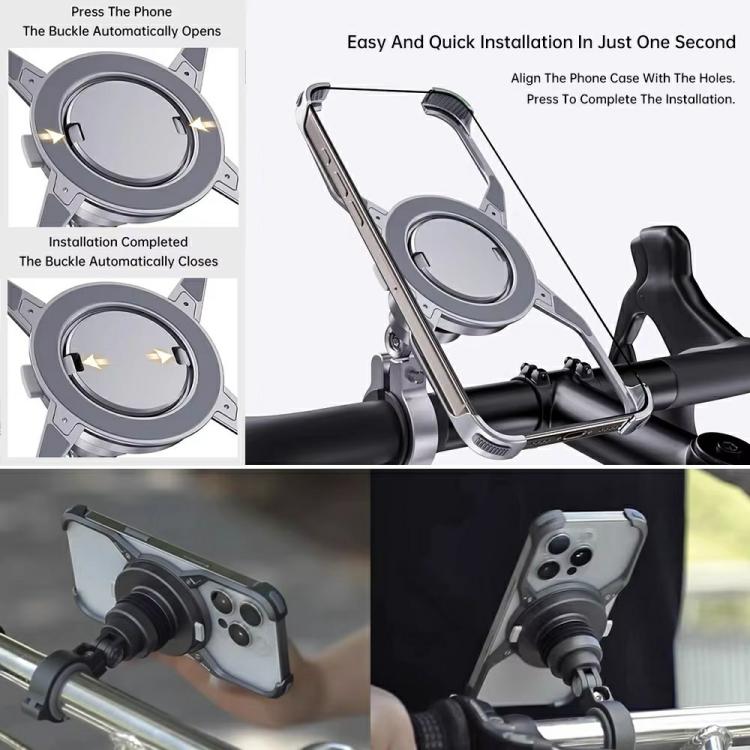 For iPhone 16 Pro Max Z10 Anti Shake Cycling Bracket Motorcycle Mount Magnetic Phone Holder