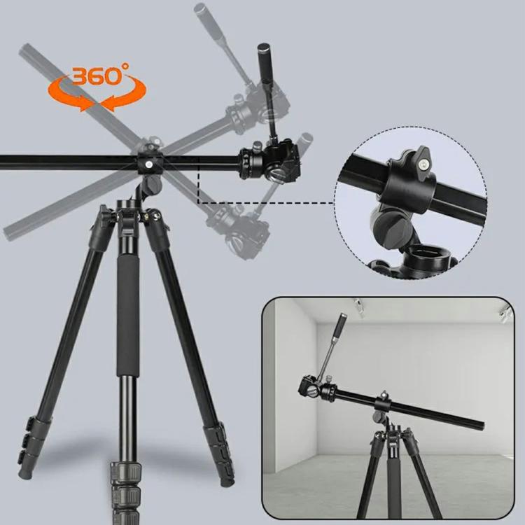 JMARY KS355+HG60 360 Degree Panoramic Ball Head DSLR Camera 2-in-1 Monopod Tripod