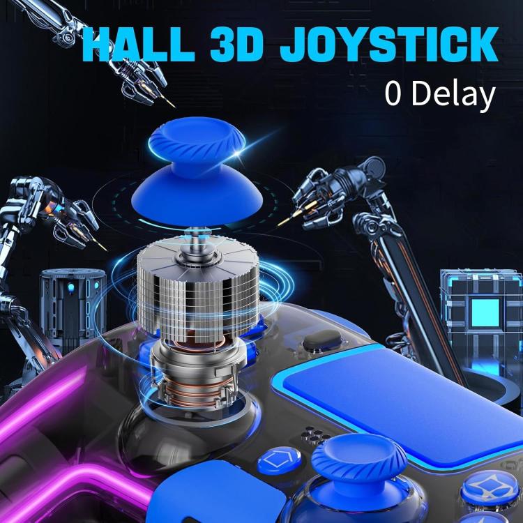 Dual Hall Effect Joystick Game Controllers, For Sony PS4