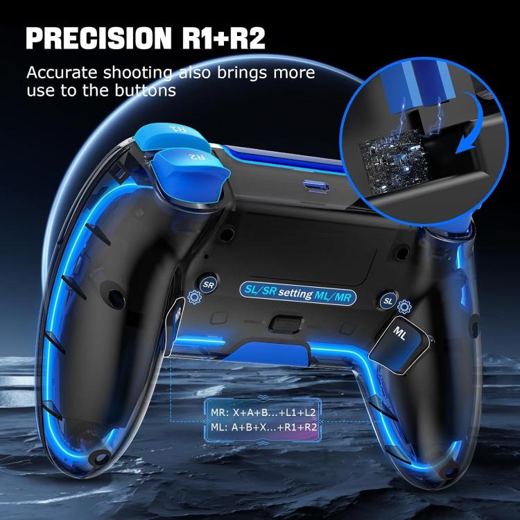 Dual Hall Effect Joystick Game Controllers, For Sony PS4