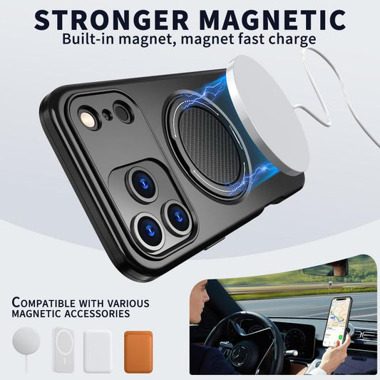 Kalebol Magnetic MagSafe Rotation Holder PC Phone Case, For iPhone 18 Pro, For iPhone 18 Pro Max, For iPhone 17e / 16e, For iPhone 17 Pro Max, For iPhone 17 Pro, For iPhone 17, For iPhone Air, For iPhone 16 Pro Max, For iPhone 16 Pro, For iPhone 16 Plu...