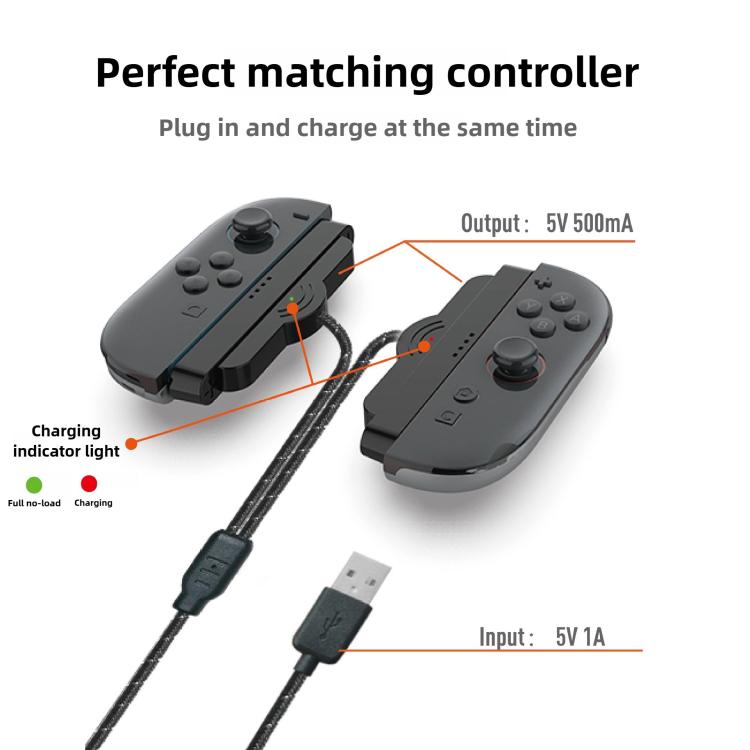 Left and Right Handles Dual Charging Cable, For Nintendo Switch 2