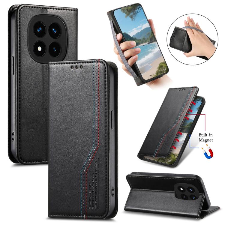 Elastic Wristband Magnetic Suction Leather Phone Case