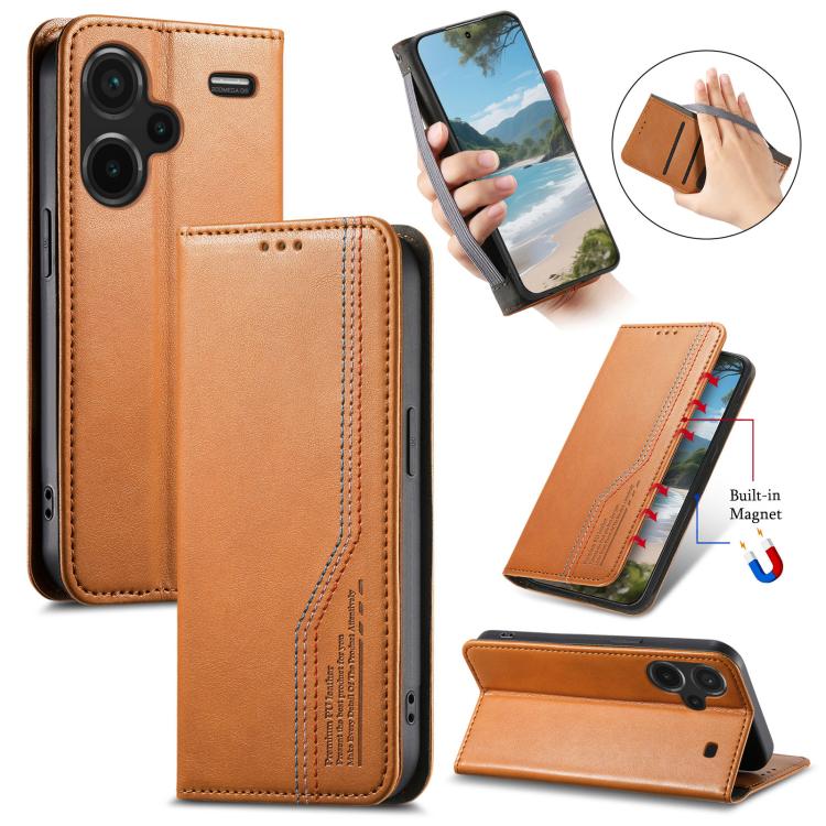 Elastic Wristband Magnetic Suction Leather Phone Case