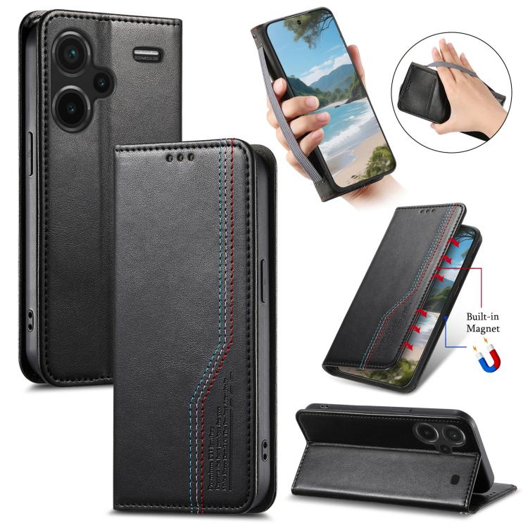 Elastic Wristband Magnetic Suction Leather Phone Case
