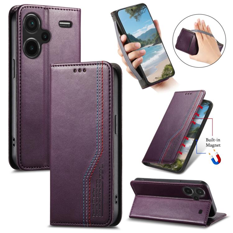 Elastic Wristband Magnetic Suction Leather Phone Case