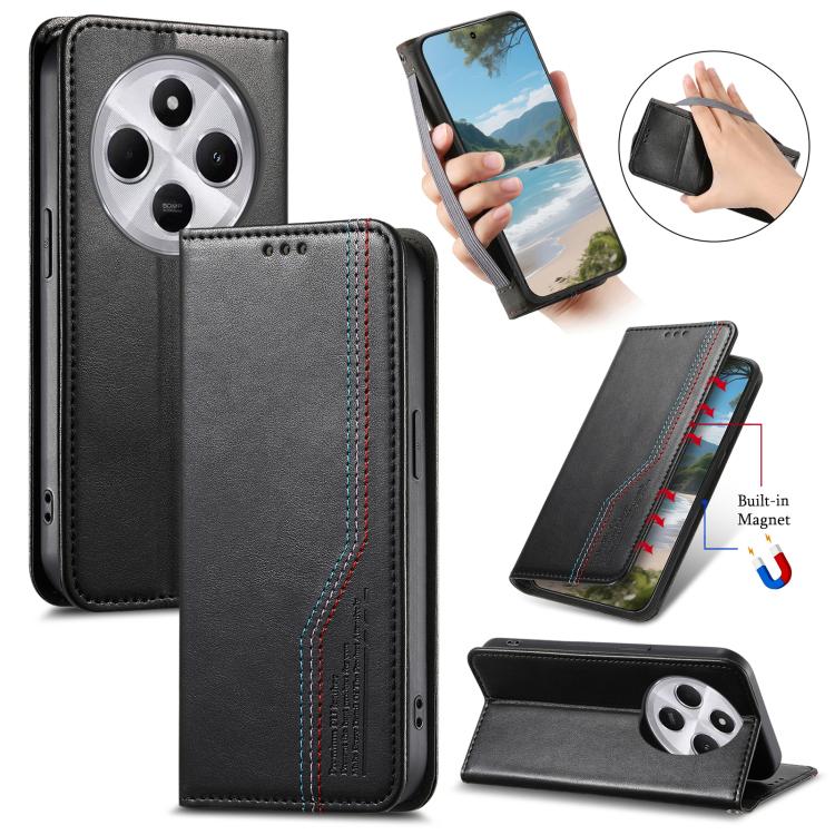 Elastic Wristband Magnetic Suction Leather Phone Case