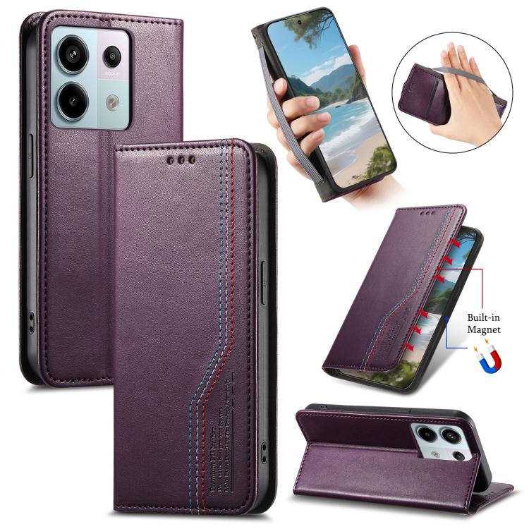 Elastic Wristband Magnetic Suction Leather Phone Case