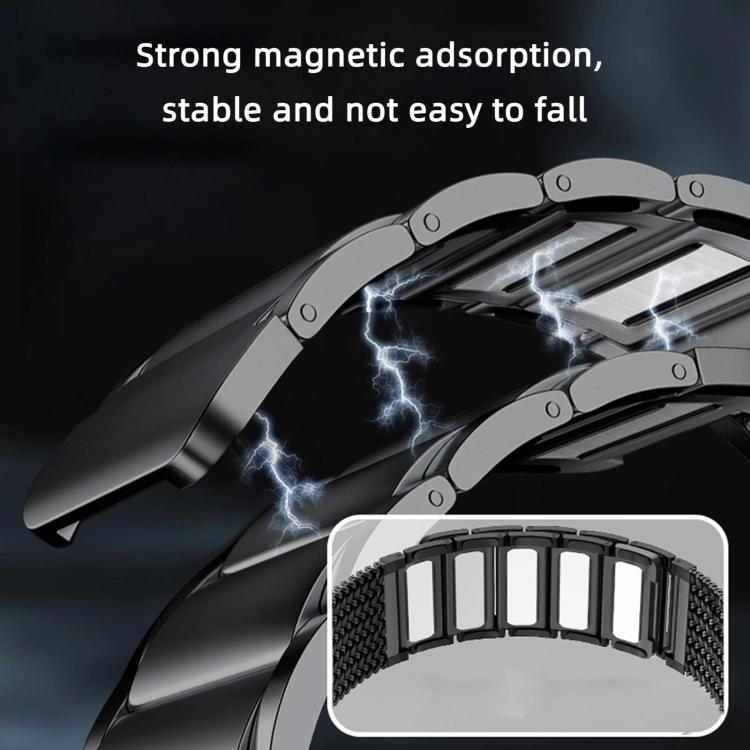 Magnetic Woven I-Shaped Stainless Steel Watch Band, For Huawei Watch GT 5 Pro 46mm