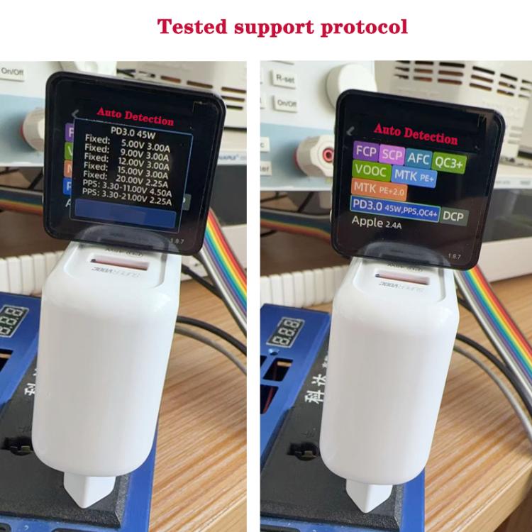 TE-PD45 GaN 45W PD3.0 / Type-C + USB 3.0 Charger with Type-C to Type-C Data Cable, EU Plug