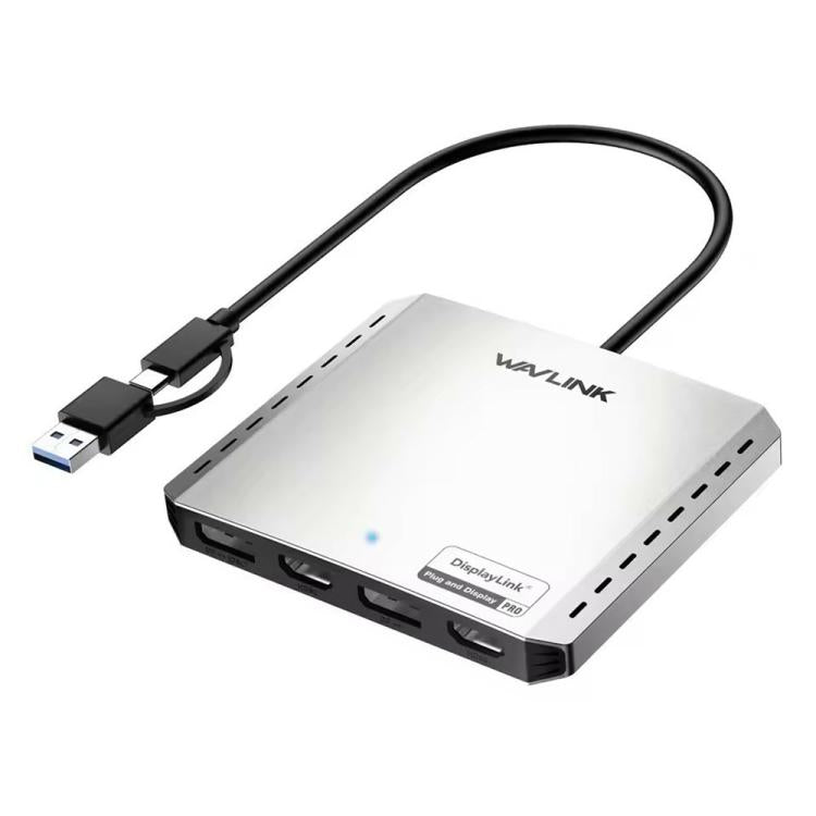 WAVLINK UG7501DH 85W Upstream Charging 2DP + 2HD Converter 4K / 8K Display Adapter