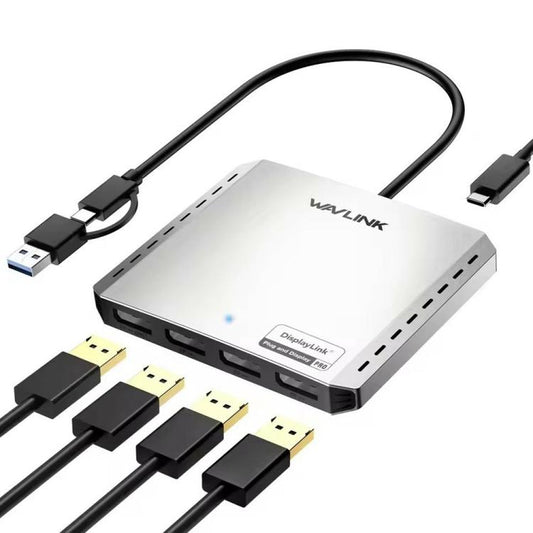 WAVLINK UG7501D 85W Upstream Charging 4 DP Converter 4K / 8K Display Adapter