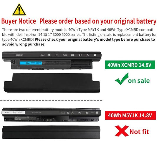 Battery for Dell Inspiron 15 3000 Series 3542 3543 3521 17 3721 3737 15R 5537 5521 17R 5737, XCMRD 14.8V