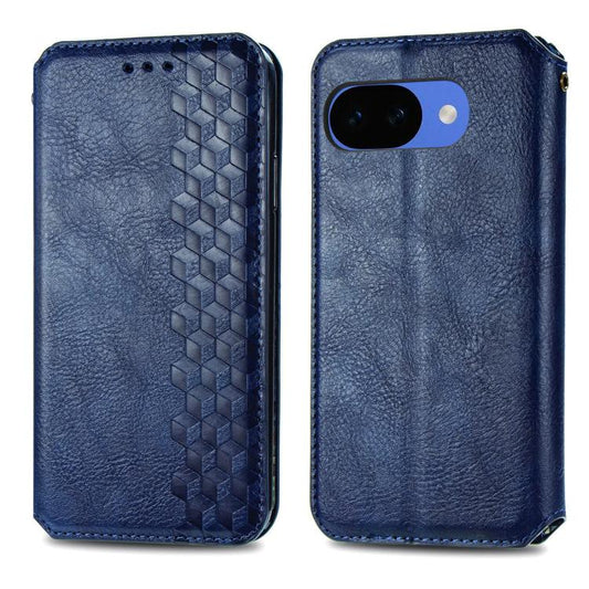Cubic Grid Pressed Magnetic Leather Phone Case, For Google Pixel 10a, For Google Pixel 10 Pro XL, For Google Pixel 9 Pro XL, For Google Pixel 10 / 10 Pro, For Google Pixel 9 / 9 Pro
