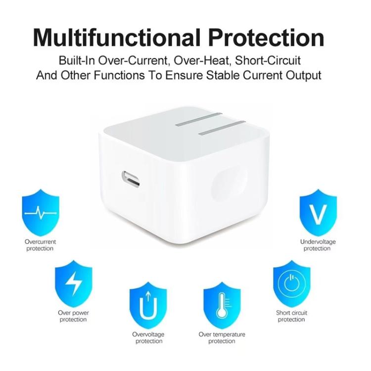 A3365 PD40W USB-C / Type-C Charger with Type-C to Type-C / 8 Pin Data Cable, US Plug, US Plug + 1m 2-in-1 Cable