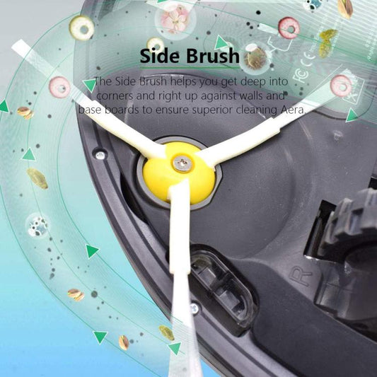 JUNSUNMAY 6pcs Sweeper Triangle Side Brush for iRobot Roomba 700 Series, Triangle Side Brush