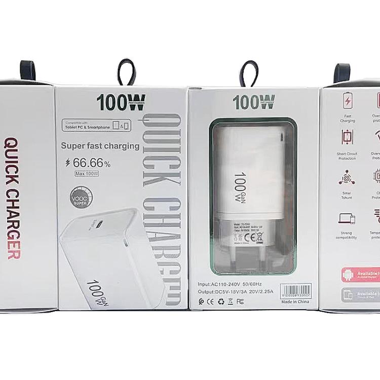 TE-PD46 GaN 100W PD 45W Fully Compatible Protocol Charger,EU Plug
