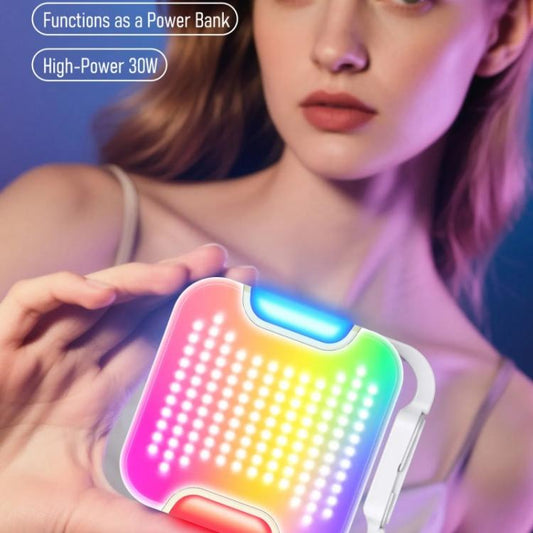 JMARY FM-428RGB Lumière d'appoint magnétique portable RVB LED pour la photographie et la vidéographie, FM-428RGB