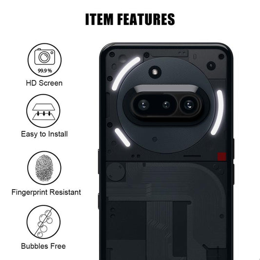 Kalebol Silk-Screened HD Anti-Fingerprint AR Integrated Camera Lens Tempered Glass Film, For Nothing Phone 3a, For Nothing Phone 3a Pro, For Nothing Phone 2a