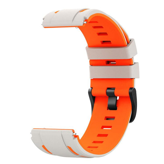 Speed Shadow Sports Two Color Silicone Watch Band, 22mm