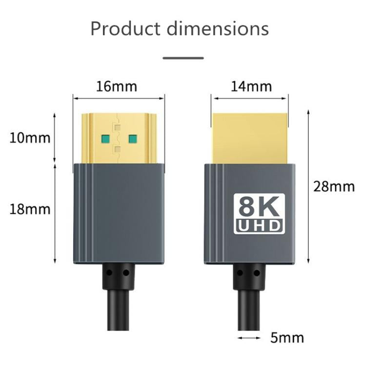 HDMI High-definition Cable 2.1 Version 8K Video Cable Computer TV Projector Connection Cable, 1.64ft, 3.3FT, 6.6FT