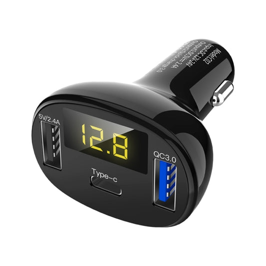 Adaptateur d'alimentation pour voiture C02 Chargeur de téléphone de voiture Type-C Chargeur rapide QC3.0 Double ports USB DC5V 2.4A 12V 24V Alimentation allume-cigare, C02