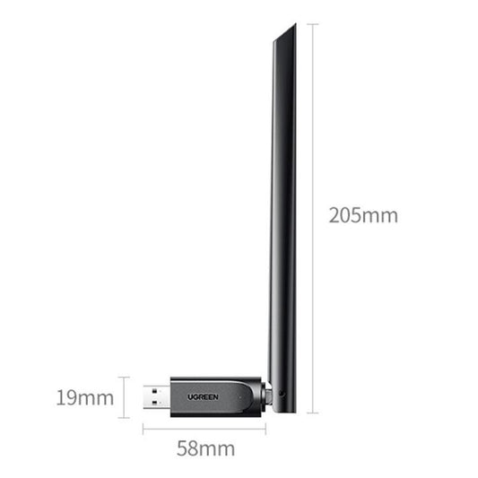 Carte réseau sans fil bi-bande 2,4 G / 5 G UGREEN CM763-35265 Adaptateur USB WiFi6 AX900