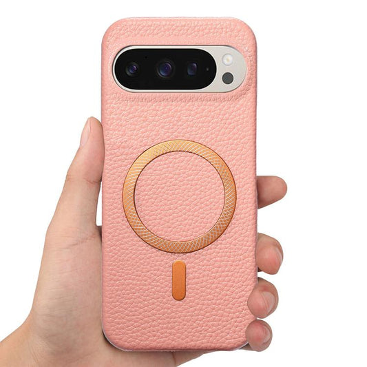 Litchi Texture Brushed MagSafe PU Back Cover Phone Case, For Google Pixel 10a, For Google Pixel 10 Pro XL, For Google Pixel 9a, For Google Pixel 9 Pro XL, For Google Pixel 10 / 10 Pro, For Google Pixel 9 / 9 Pro
