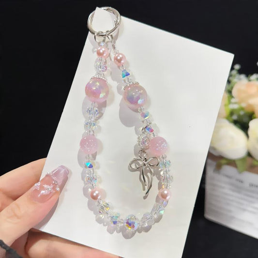 Iridescent Bow Crystal Chain, Purple, Pink, Blue, White