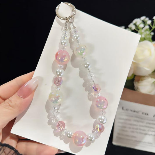 Iridescent Soft Bead Crystal Chain, Purple, Pink, Iridescent, Green