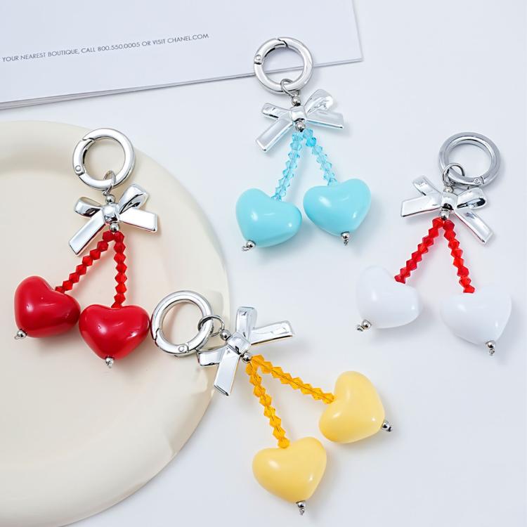 Dopamine Bow Heart-Shaped Ornament Cell Phone Strap
