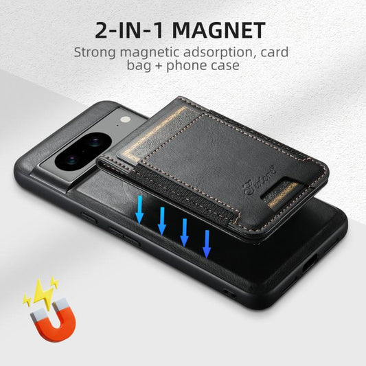 Suteni H17 Oil Eax Leather Detachable Wallet Phone Case, For Google Pixel 11 Pro XL, For Google Pixel 11, For Google Pixel 11 Pro