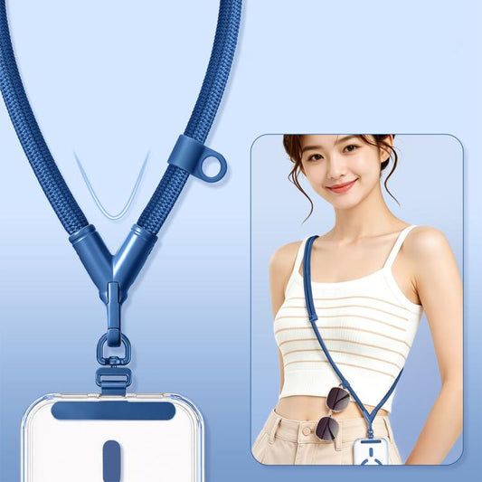 Adjustable V-Neck Anti-Loss Anti-Theft Cell Phone Lanyard With Silicone Loop, Minimalist Version, Ring Version