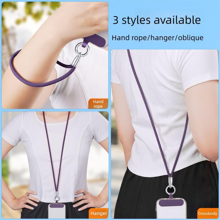 Bullet-Shaped Ring Clip Cell Phone Lanyard, 30cm Wrist Style, 90cm Neck Strap Style, 120cm Crossbody Style