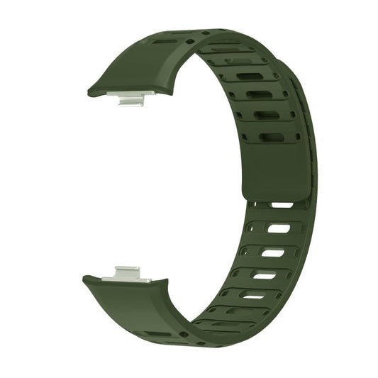 Nail Buckle Magnetic Two Color Silicone Watch Band, For Xiaomi Band 10 Pro / Redmi Watch 6 / 5