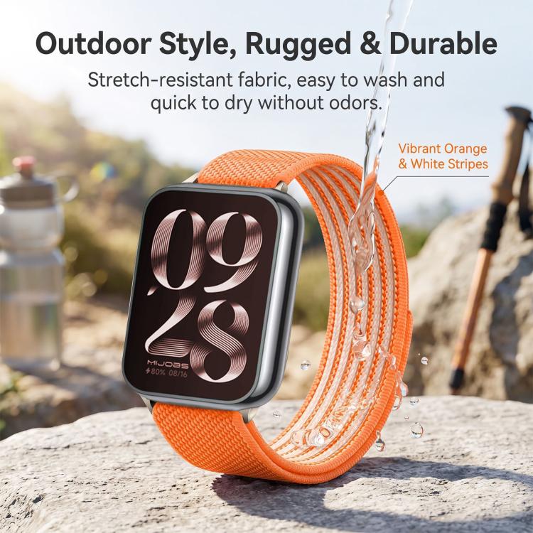 Airy Mixed Nylon Loop Metal Connector Watch Band, For Xiaomi Band 10 Pro / Redmi Watch 6 / 5