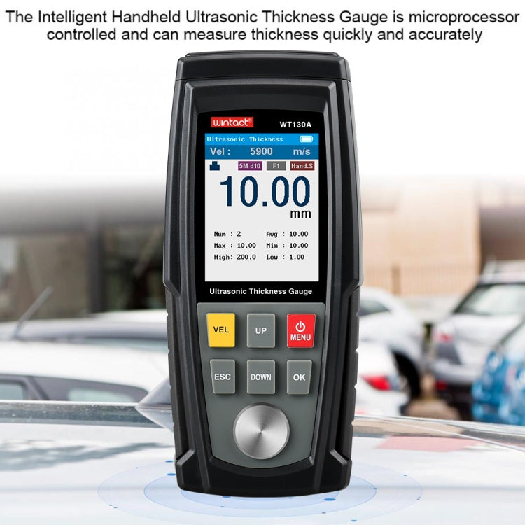 WT130A Digital Ultrasonic Thickness Gauge Meter Tester USB Charging Digital Thickness Metal Tester High Precision, WT130A