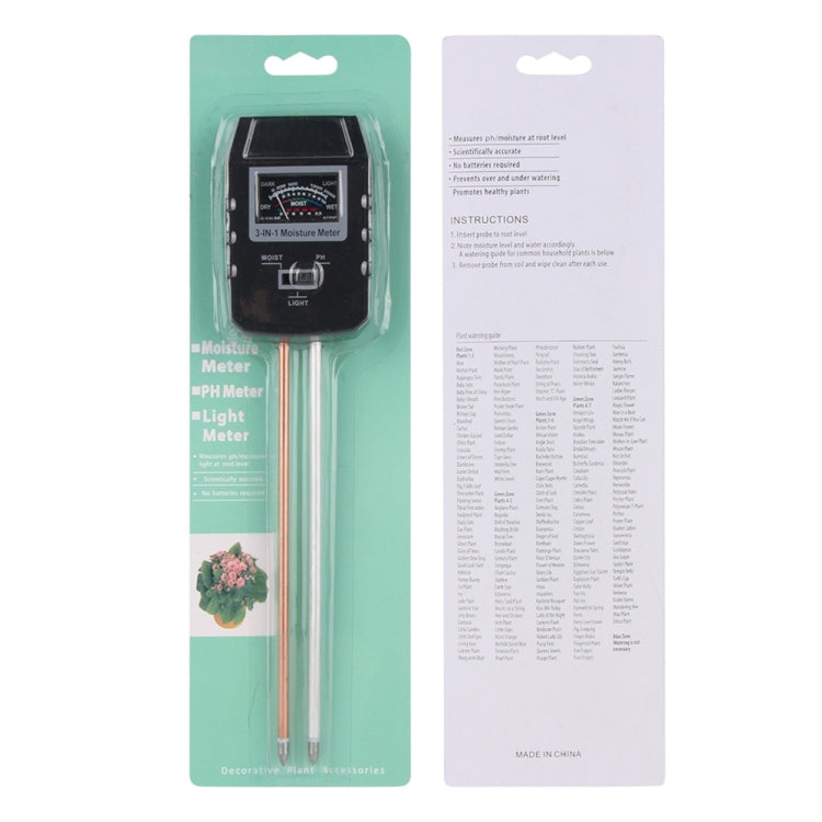 RZ97 Mini Soil PH Moisture Humidity Measuring PH Meter Soil Moisture Monitor Hygrometer Gardening Plant Farming Moisture Tester, RZ97