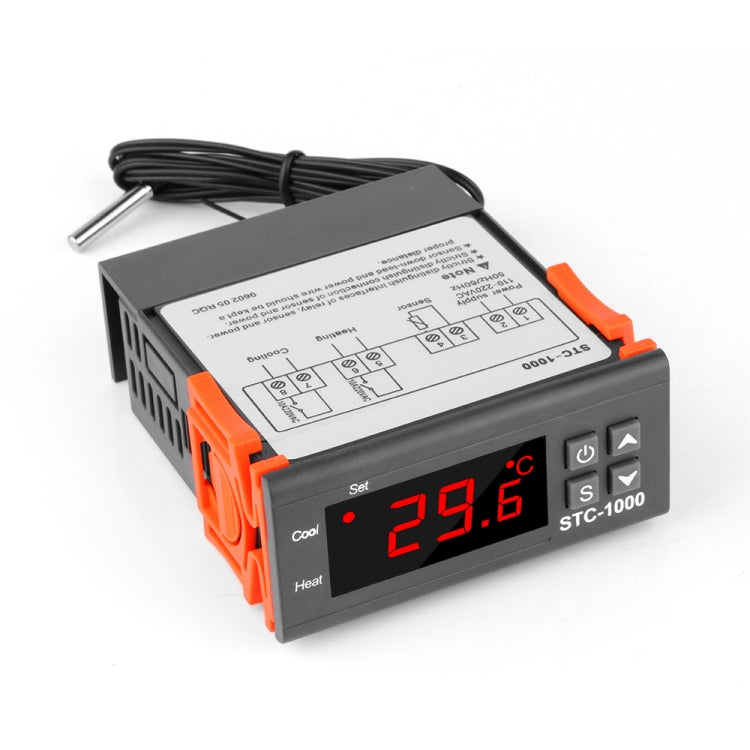 STC-1000 220V Digital Temperature Controller LED Temperature Regulator Thermostat for Incubator Relay 10A Heating and Cooling, 220V