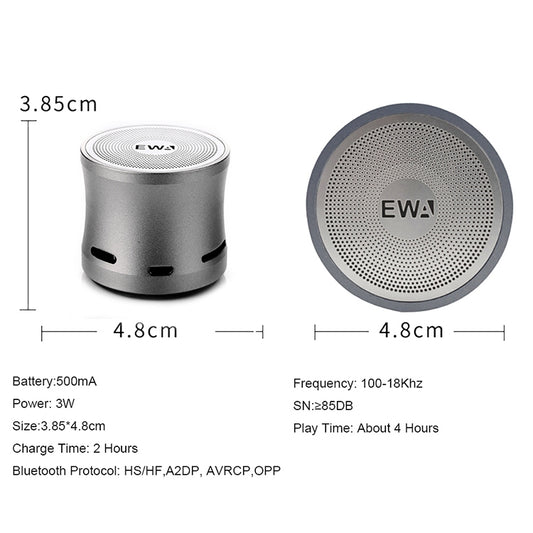 EWA A109M Portable Bluetooth Speaker Wireless Heavy Bass Bomm Box Subwoofer Phone Call Surround Sound Bluetooth Shower Speaker