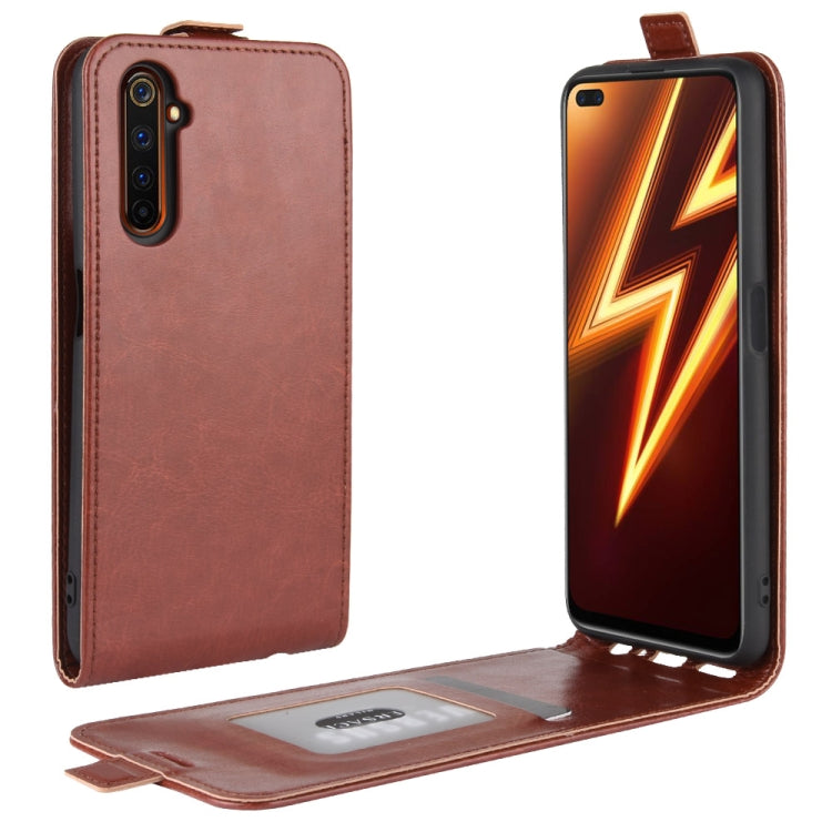 For OPPO Realme 6 Pro R64 Texture Single Vertical Flip Leather Protective Case with Card Slots & Photo Frame