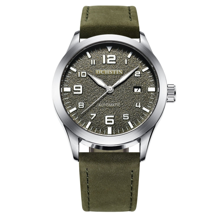 Ochstin 62028 Fashion Vollautomatische Mechanische Uhr Wasserdichte Herren Freizeituhr Mechanische Uhr Kalender Leder Uhr
